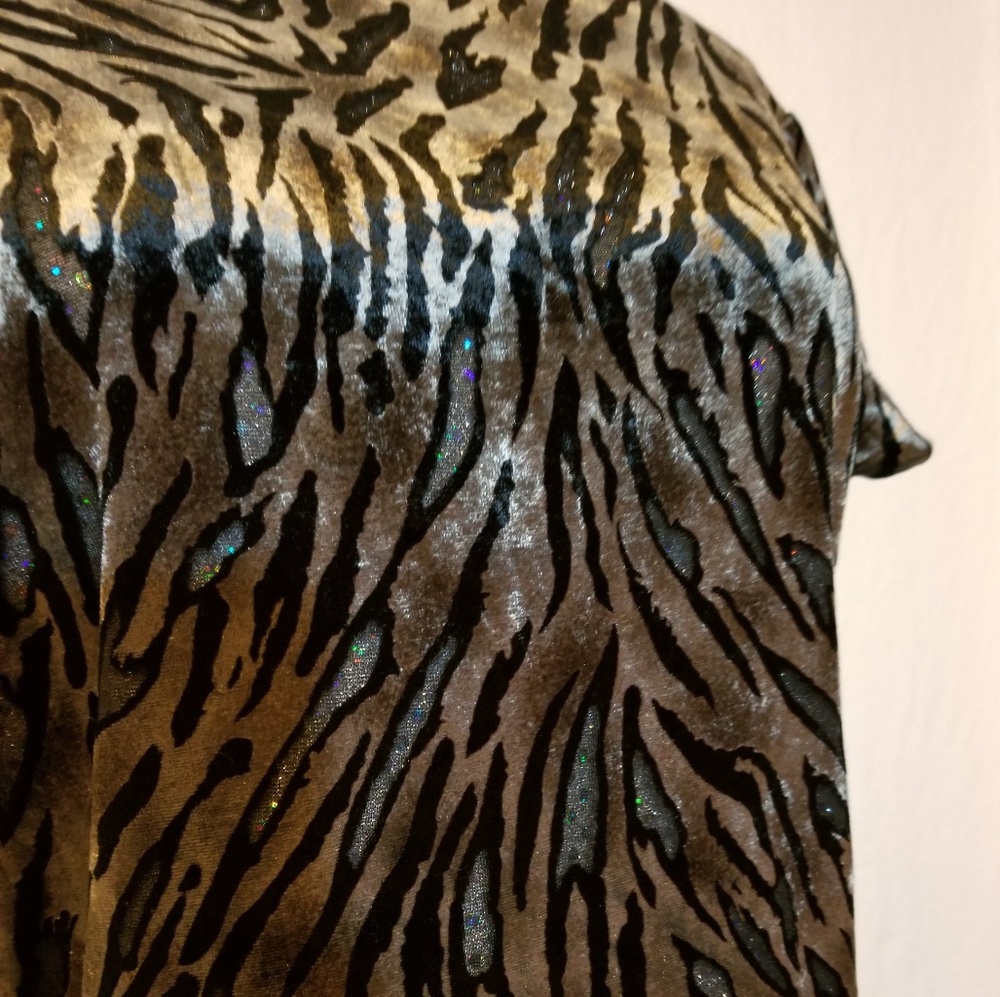 Vintage Reggio Animal Print Cutout Midi Dress 14 - Picture 8 of 8